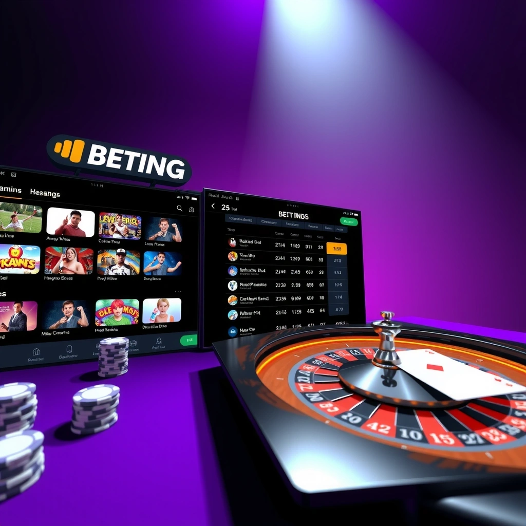 Interface moderna de Betsson con paneles interactivos y diseño elegante